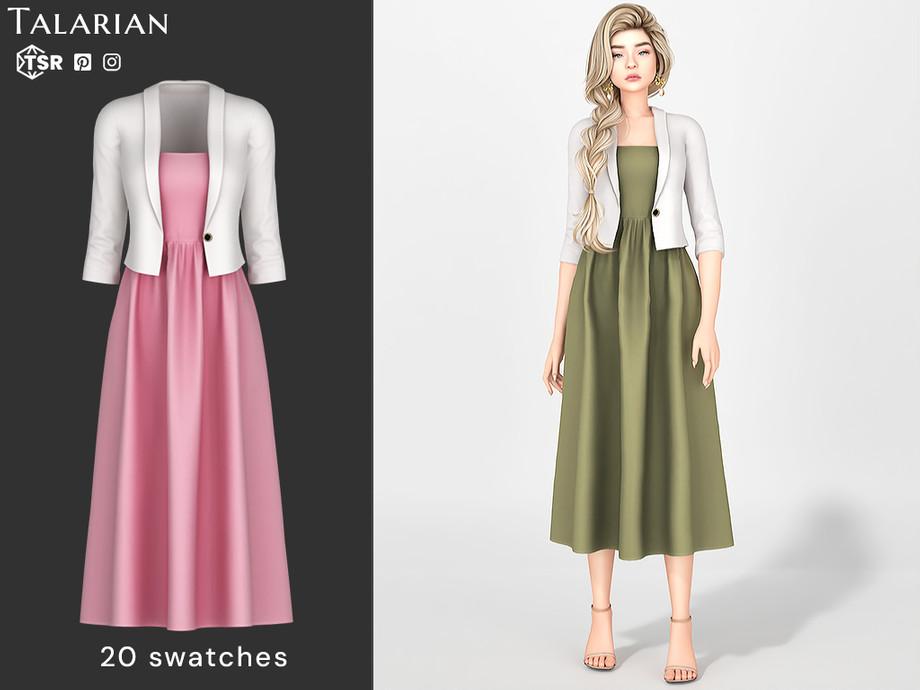 Платье с жакетом для симочек "Sevyn Midi Dress With Cropped Jacket"