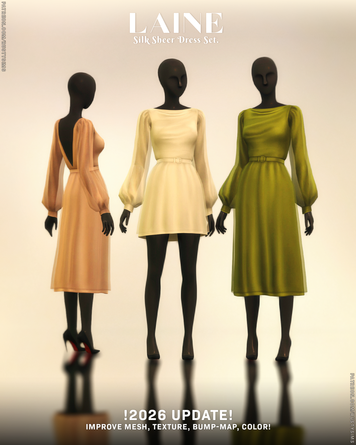 Платья для симочек "2026 Laine See-Thru Dress"