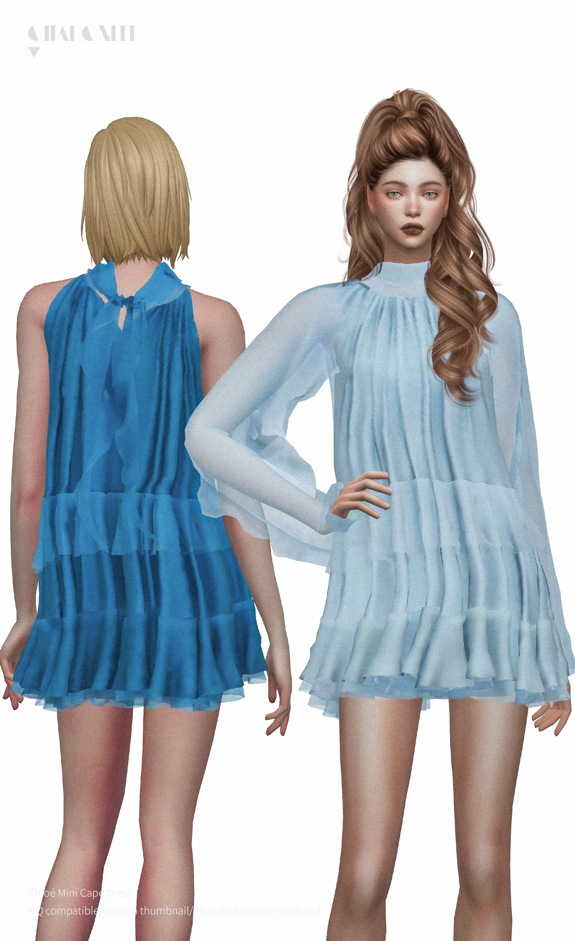 Платья для симочек "Chloe Mini Cape Dress"