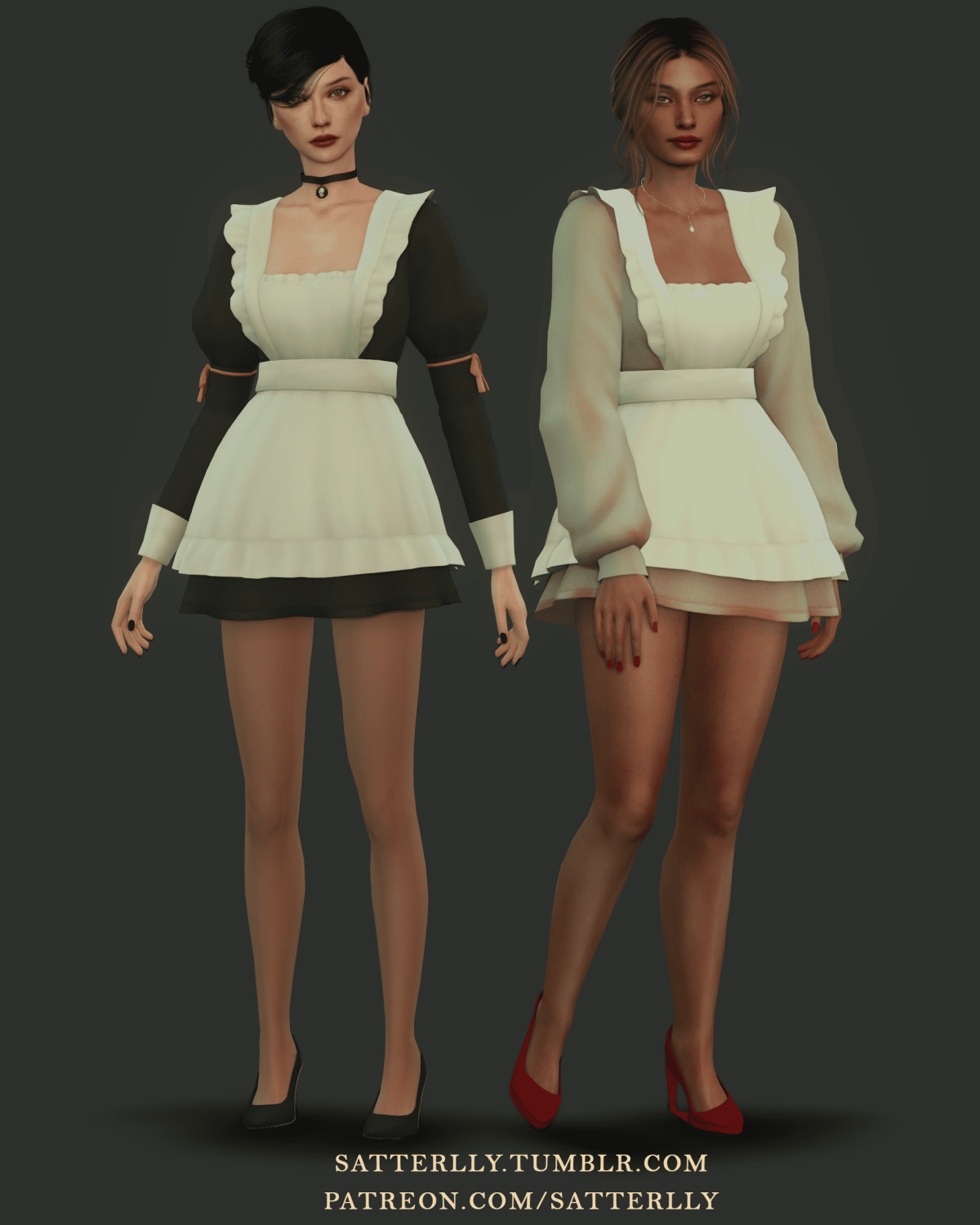 Платья горничной "Short maid dresses #1"
