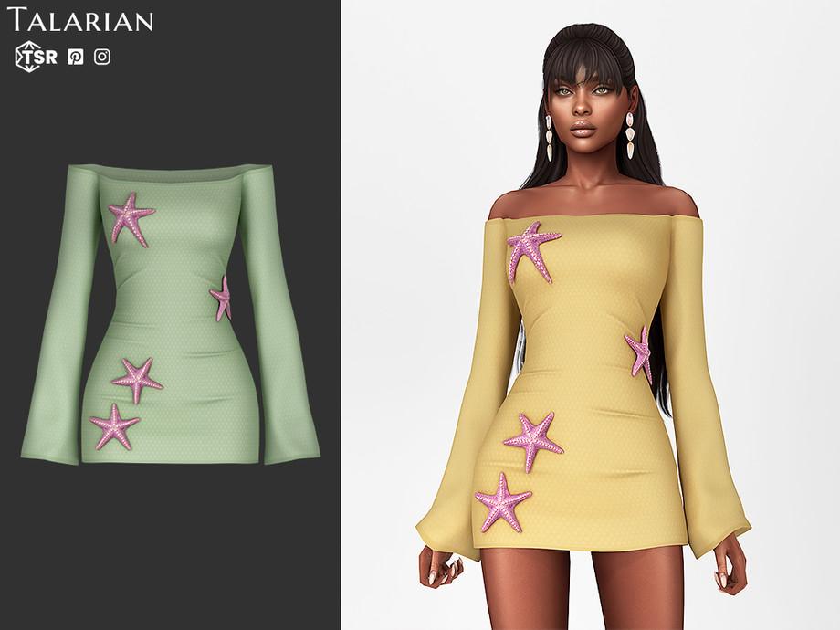 Пляжное платье "Skyler Starfish Off Shoulder Mini Dress"