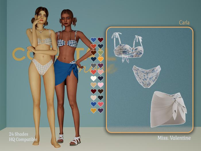 Пляжный комплект "Carla three pieces swimwear"