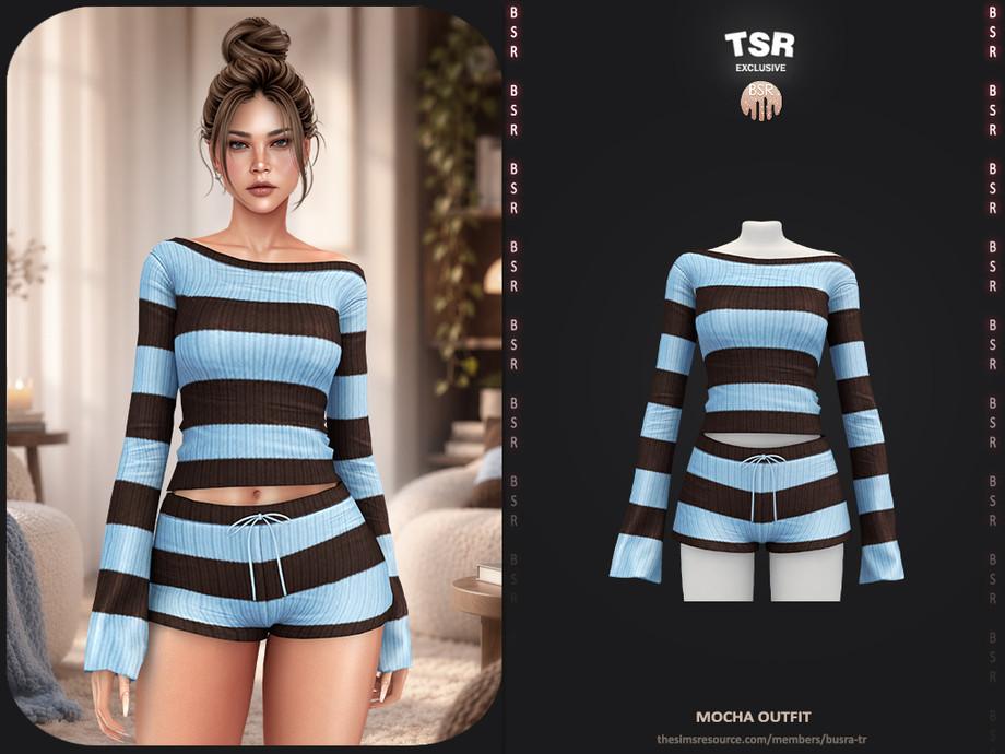 Полосатый сет для симочек "Mocha Outfit"
