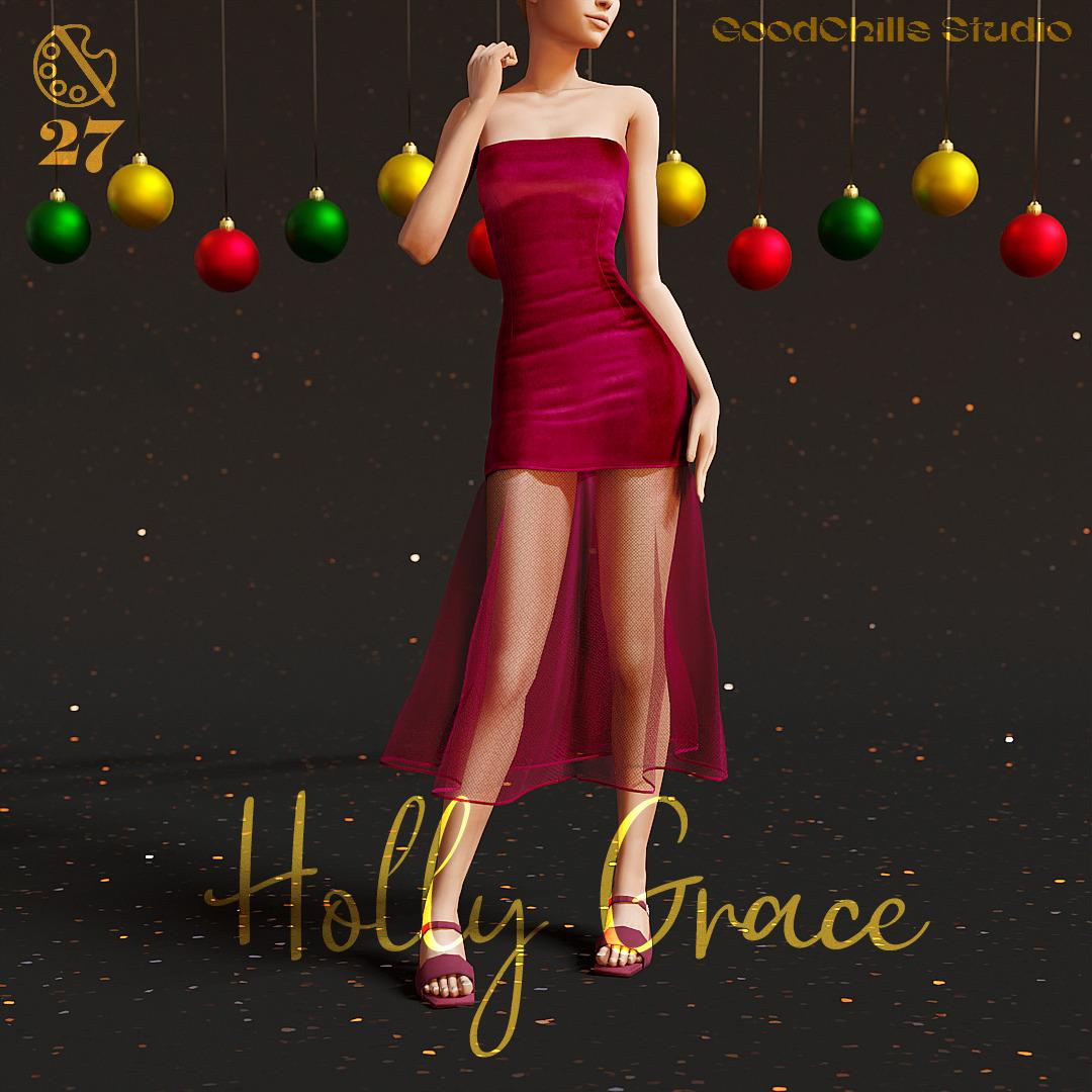 Праздничное платье для симочек "HollyGraceBandeauMidi"