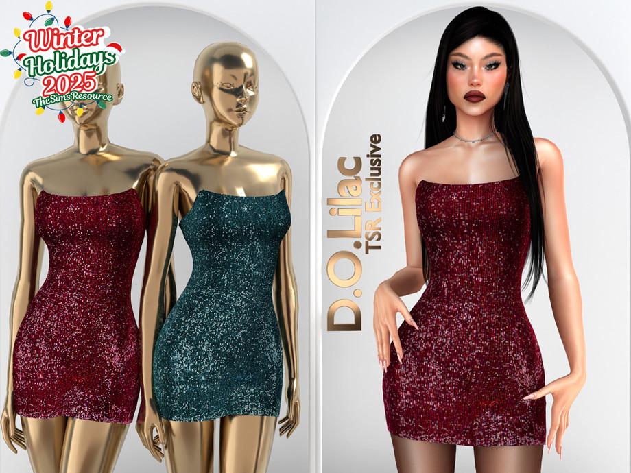 Праздничное платье "Embroidered Beaded Mini Dress DO2080"