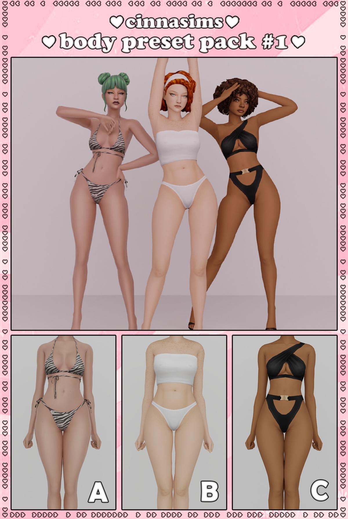 Пресеты для тела "body preset pack #1"