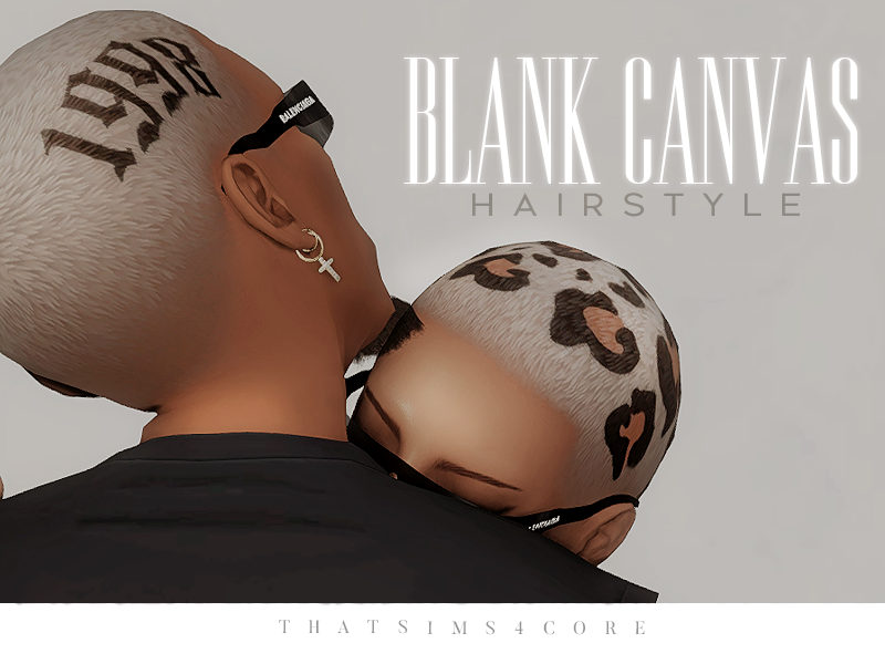 Прическа для симов и симочек "blank canvas hair [buzzcut designs]"