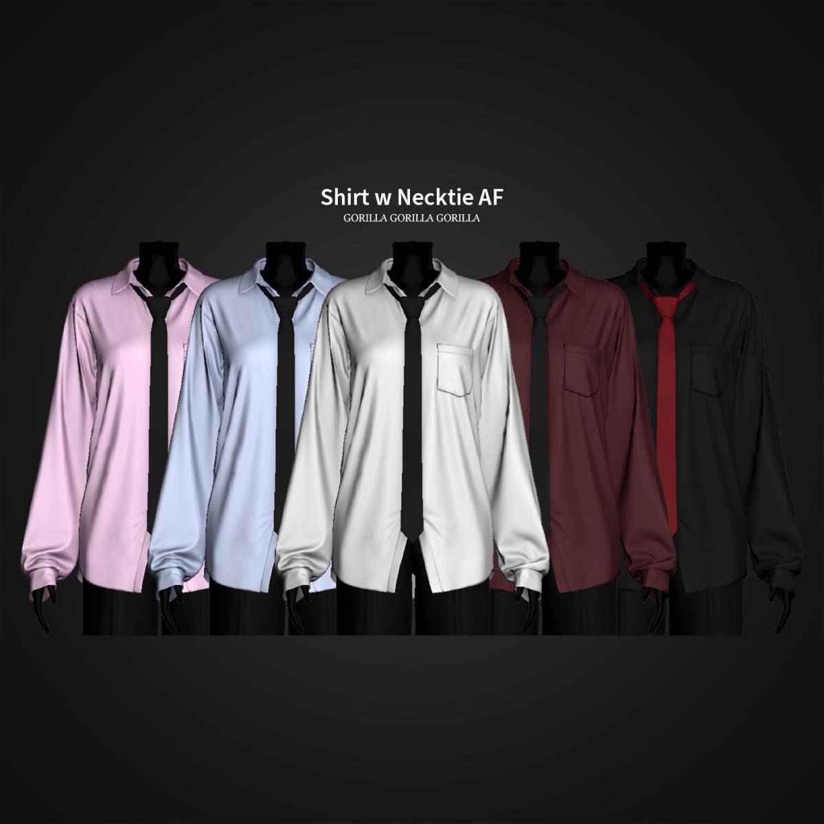 Рубашка с галстуком для симочек "Shirt w Necktie AF"