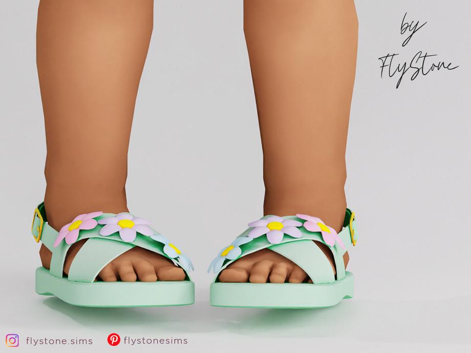 Сандалии для малышек "Toddler Sandals With Multicolored Flowers"