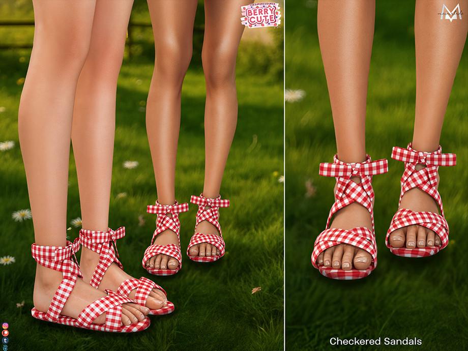 Сандалии для женщин, девочек и малышек "Checkered Sandals"