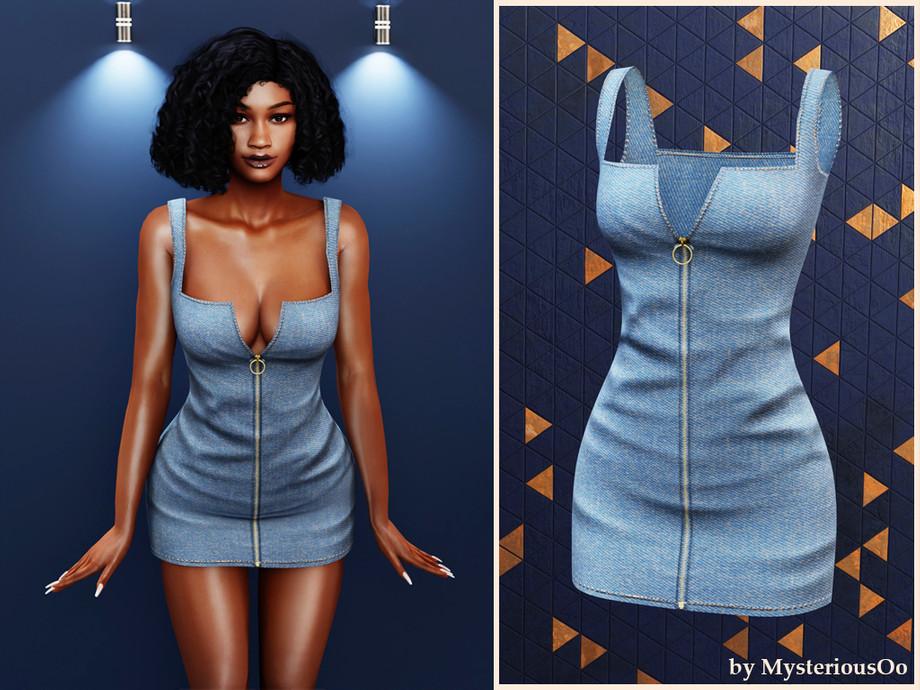 Сарафан для симочек "Zipper denim mini dress"