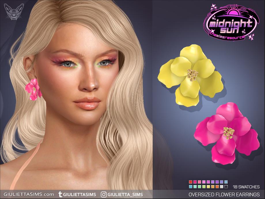 Серьги для симочек "Midnight Sun - Oversized Flower Earrings"