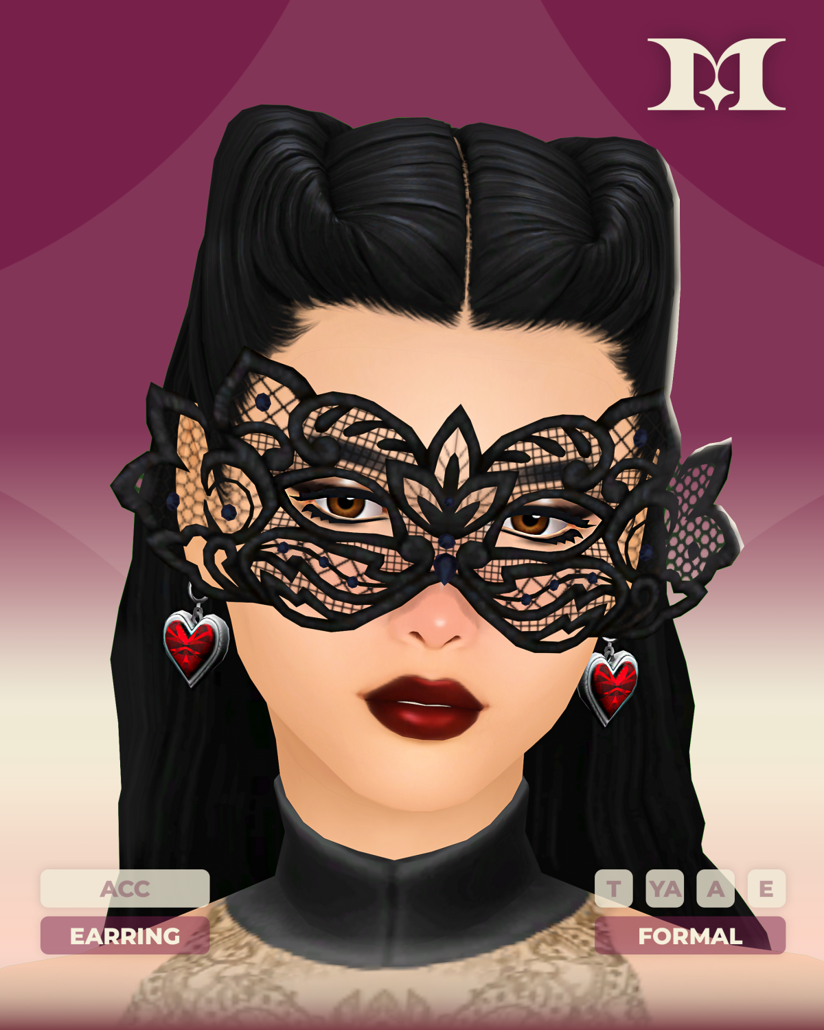 Серьги для симочек "Queen Of Hearts Earrings"