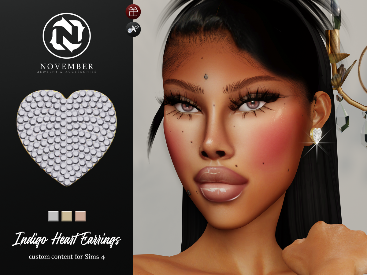 Серьги для женщин и девочек "Indigo Heart Earrings"