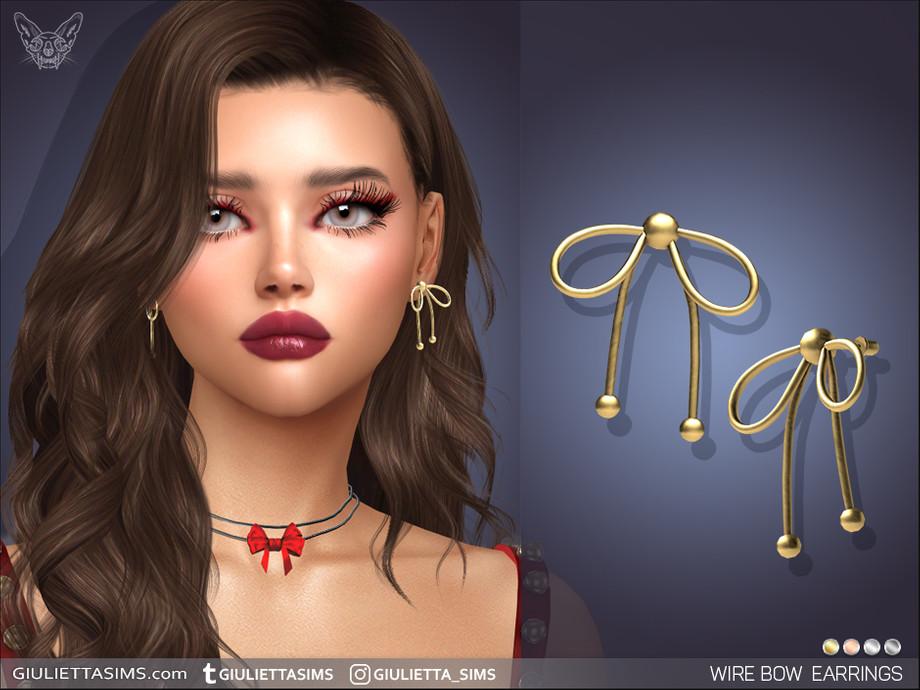 Серьги для женщин и девочек "Wire Bow Earrings For Adults And Kids"