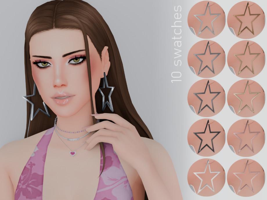 Серьги "Star Hoop Earrings"