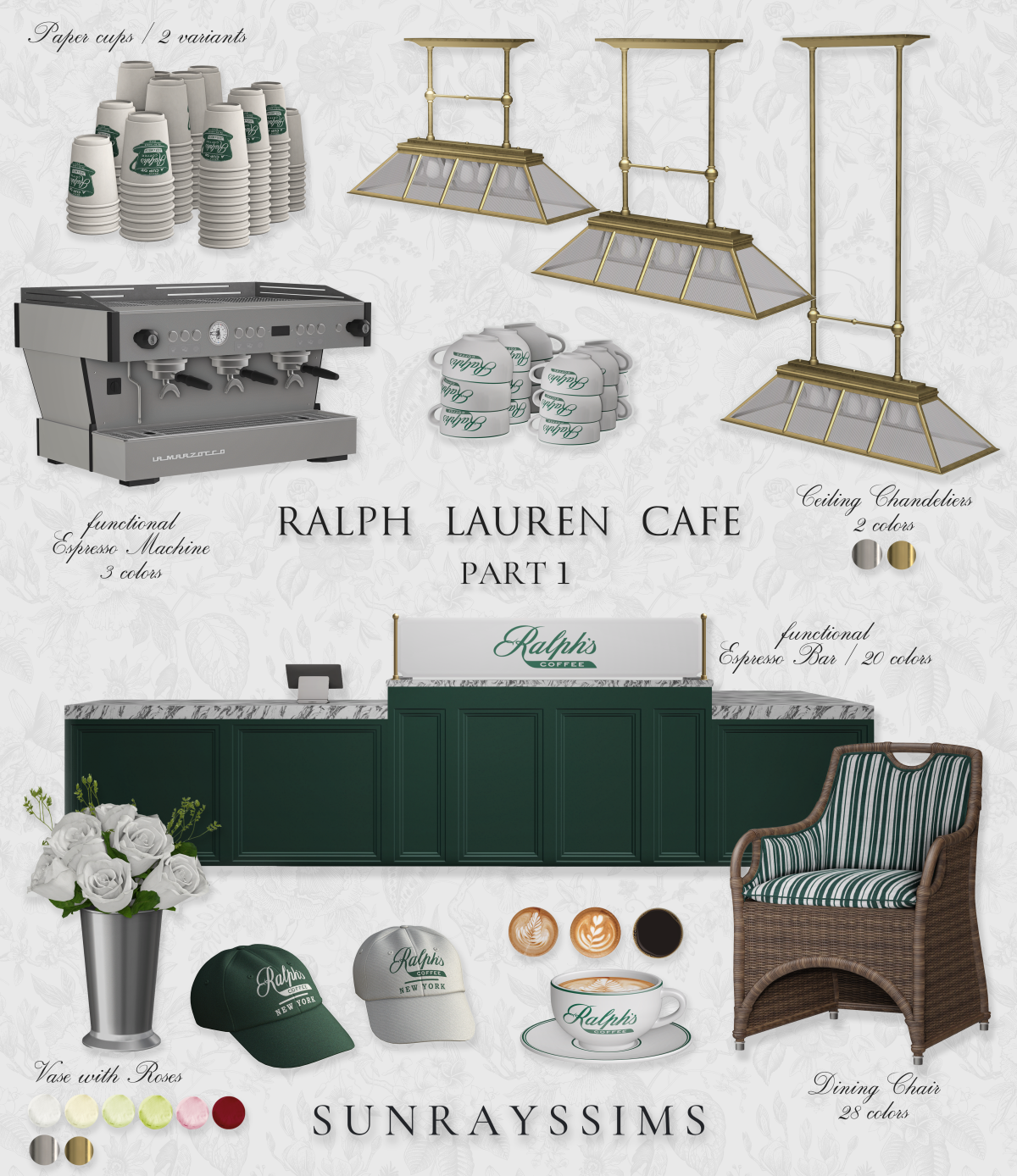 Сет для кафе. Часть 1 "Ralph Lauren Cafe part 1"