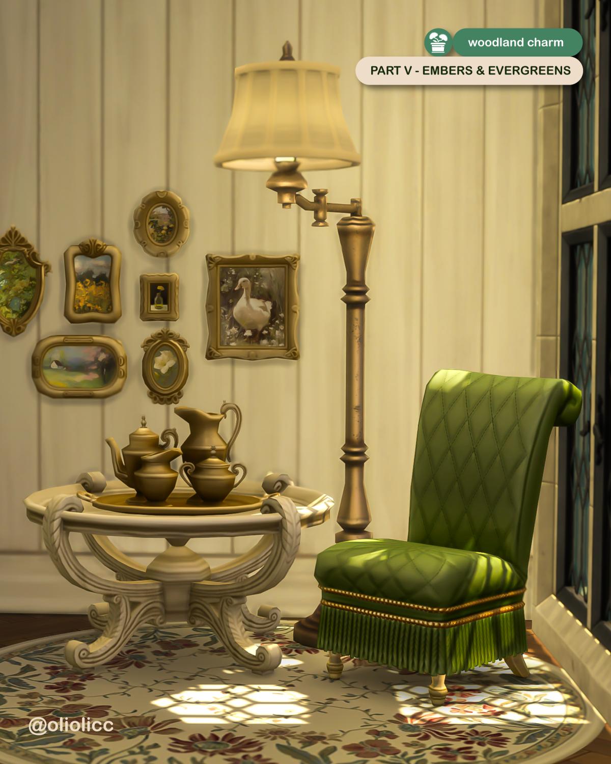 Сет для очаровательной гостиной "Woodland Charm: Part V – Embers & Evergreens"