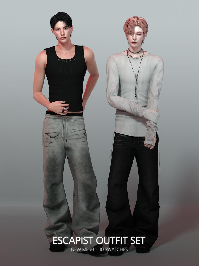 Сет для симов "Escapist Outfit Set"