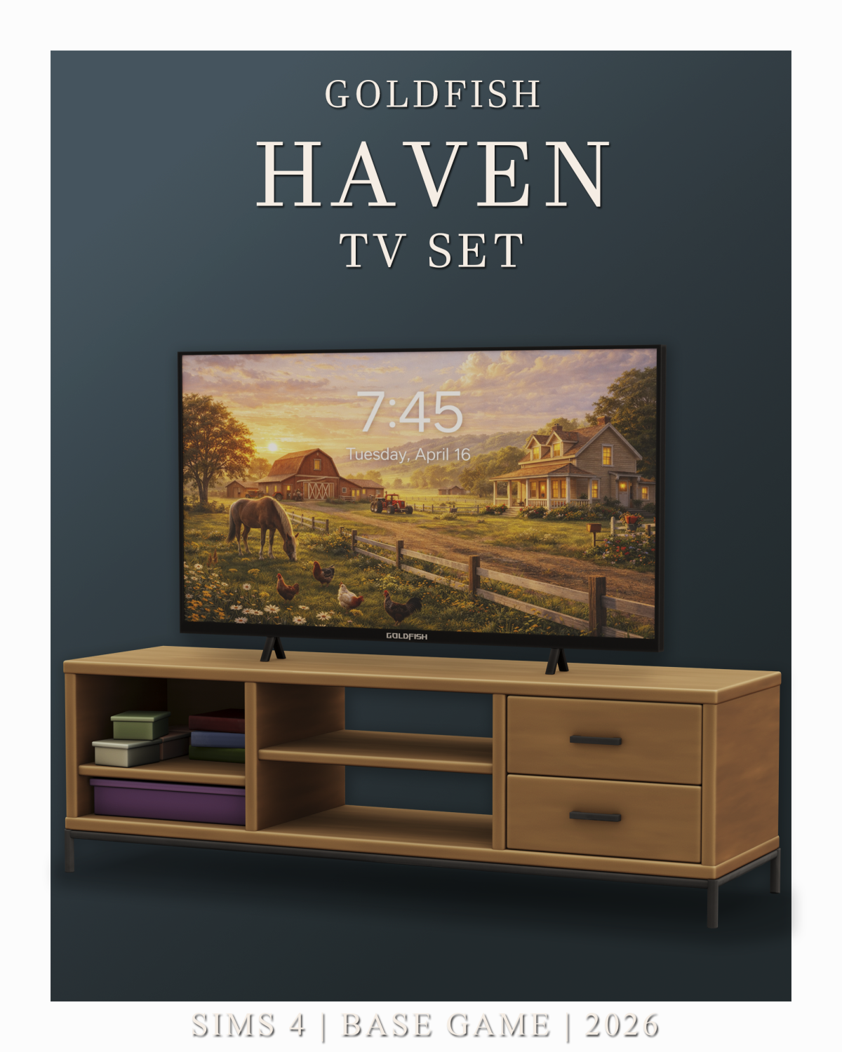 Сет для зала "GoldFish Haven TV Set"