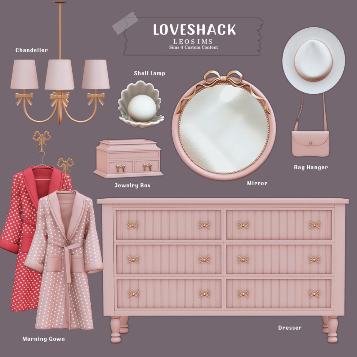 Сет для женской спальни "Loveshack"
