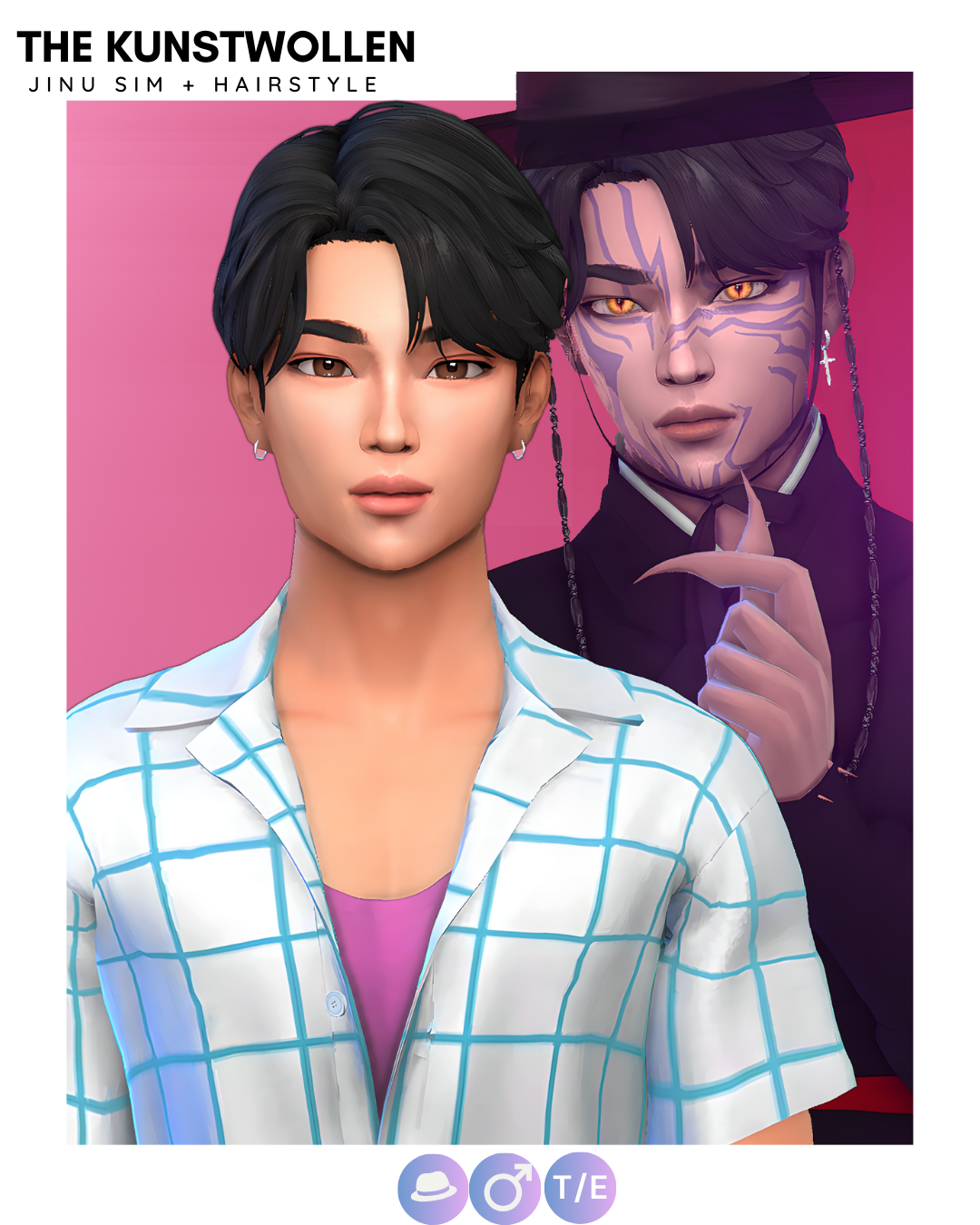 Сим Джину "Kpop Demon Hunters Jinu sim + hairstyle"