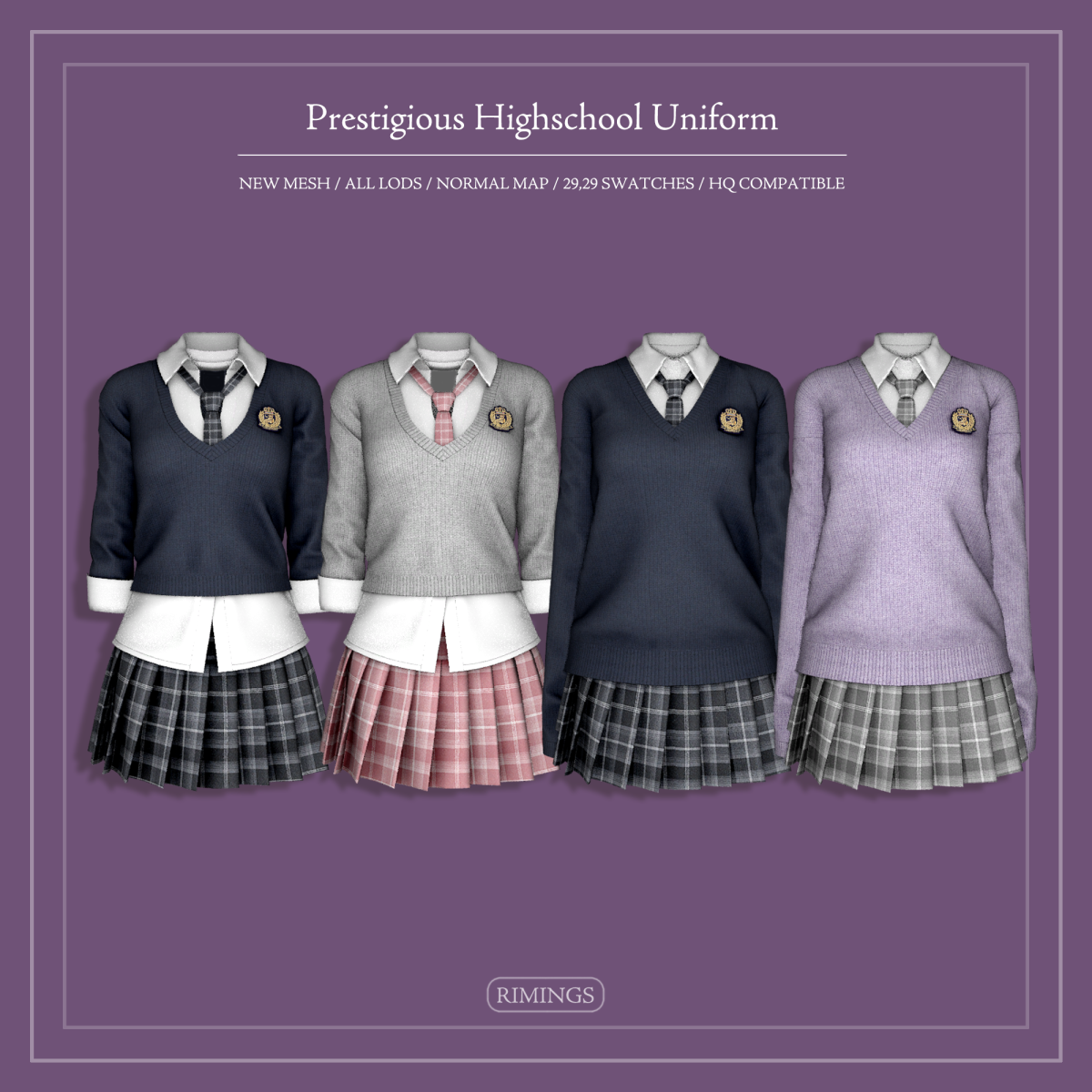 Школьная форма для симочек "Prestigious Highschool Uniform"