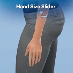 Слайдеры размера рук и толщины пальцев "Hand Size & Finger Thickness Sliders"
