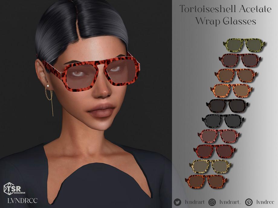 Солнцезащитные очки "Tortoiseshell Acetate Wrap Glasses"