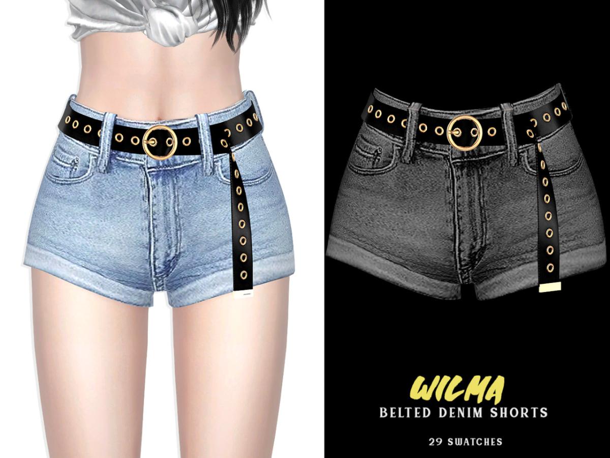 Шорты для симочек "Wilma Belted Denim Shorts"
