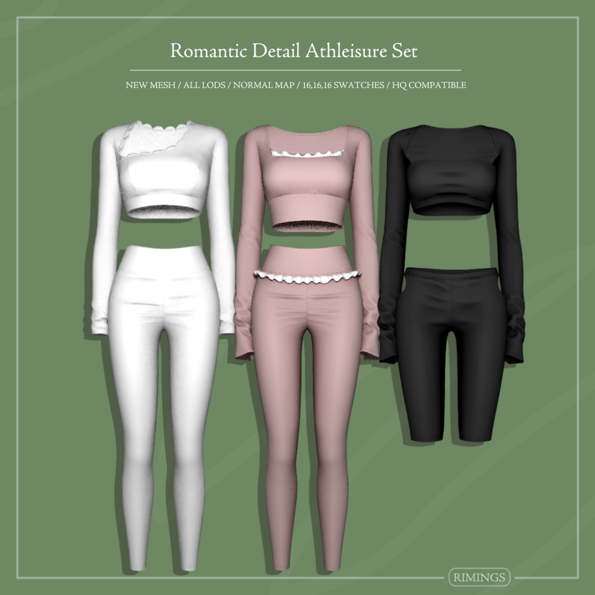 Спортивный мини-сет "Romantic Detail Athleisure Set"