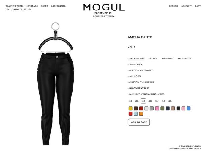 Штаны для симочек "Amelia Pants"