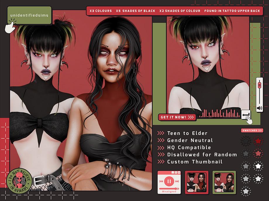 Тату для груди и шеи "Misaligned Tattoo"
