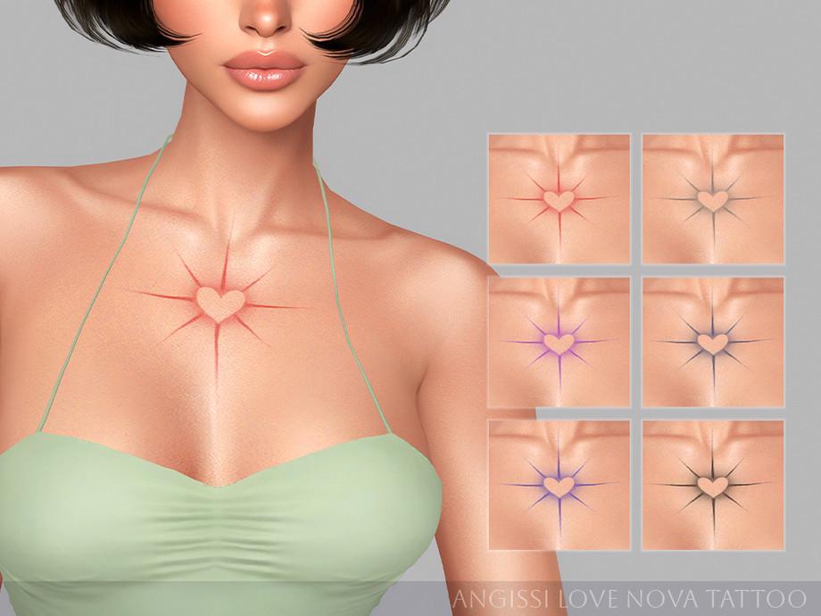 Тату для груди "Love Nova Tattoo"