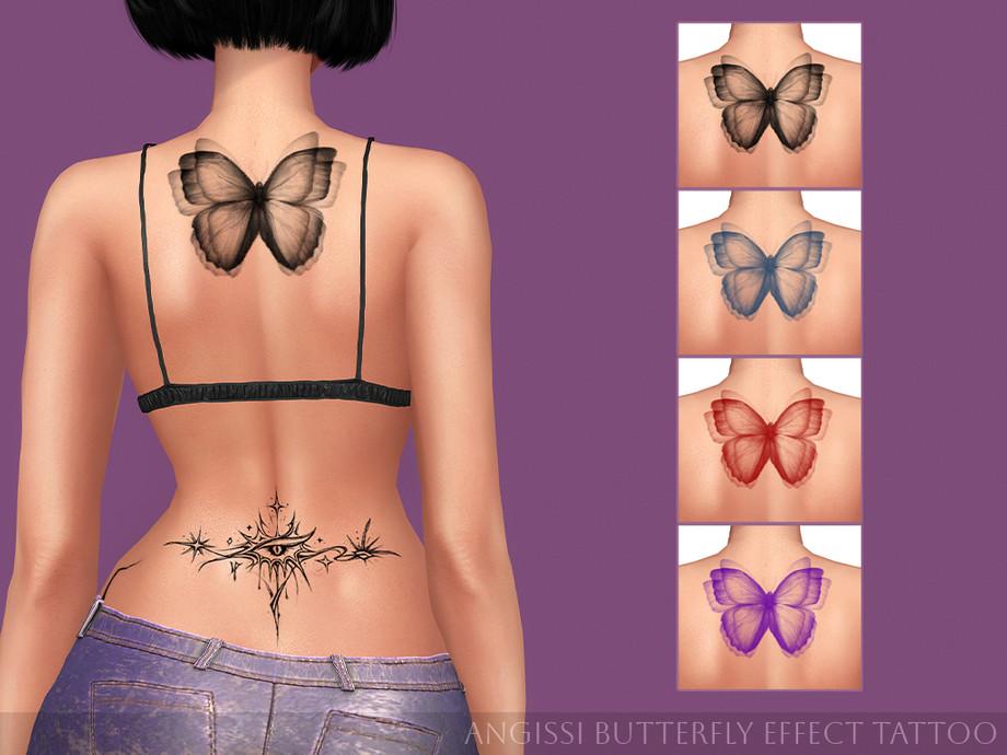 Тату для спины "Butterfly Effect Tattoo & Shadow Seer Tattoo"