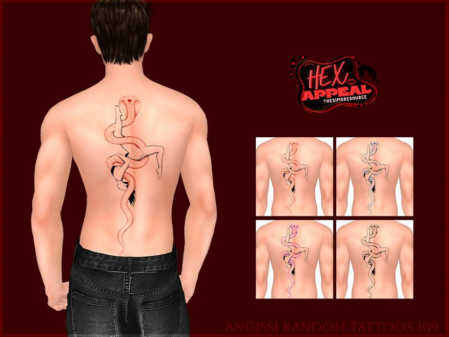 Тату для спины "Random tattoos 109"
