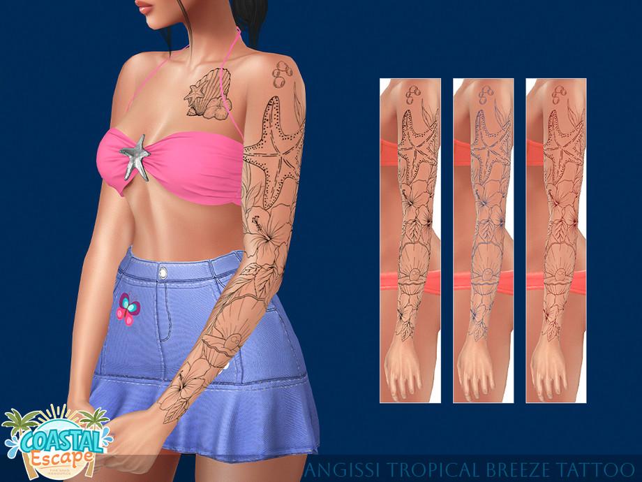 Тату рукава и тату для груди "Tropical Breeze Tattoo & Coastal Shell Tattoo"
