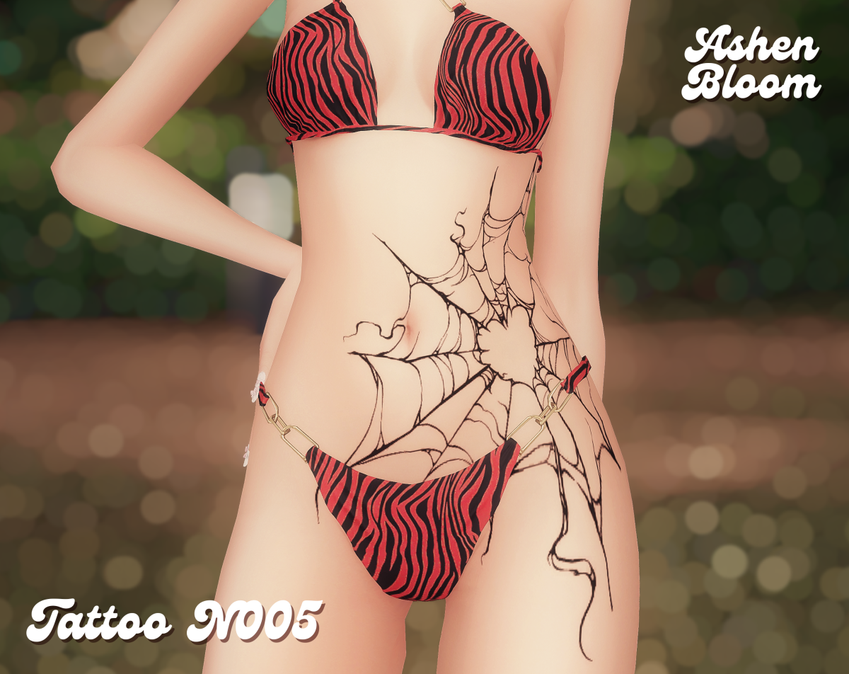 Татуировка для живота и бедра "Tattoo N005"