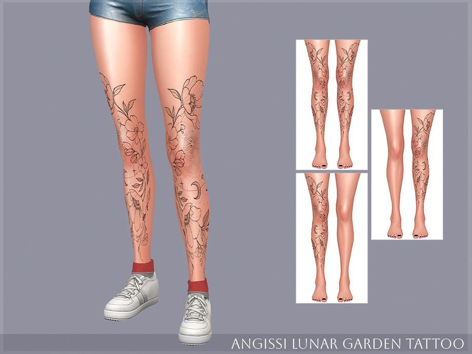 Татуировки для ног "Lunar Garden Tattoo"