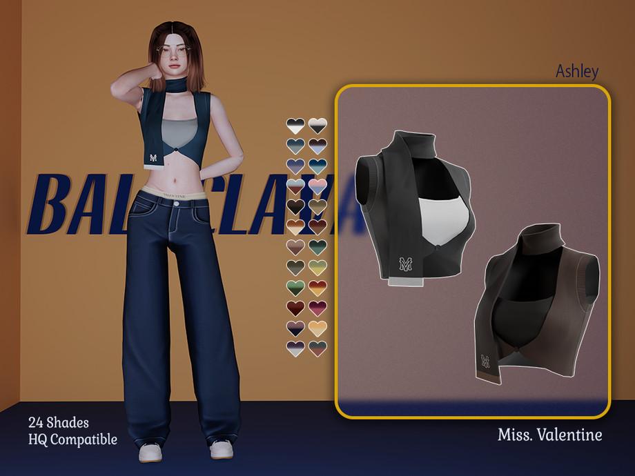 Топ для симочек "Ashley crop sweatshirt with scarf"