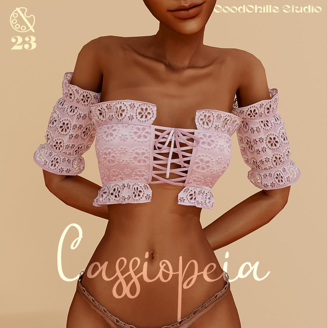 Топ для симочек "Cassiopeia Richelieu Ruffle"