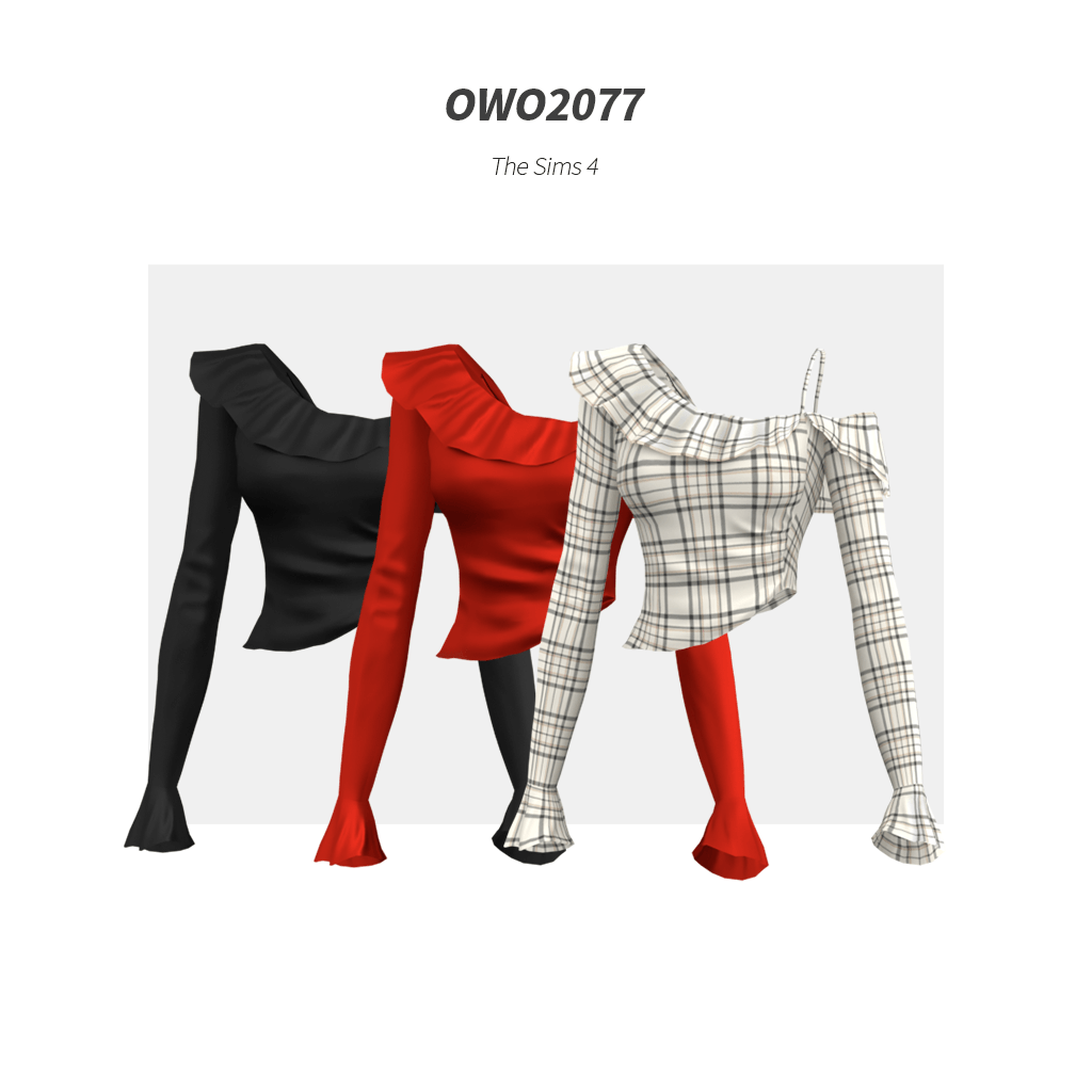 Топ для симочек "Chic Ruffled Asymmetric Top"