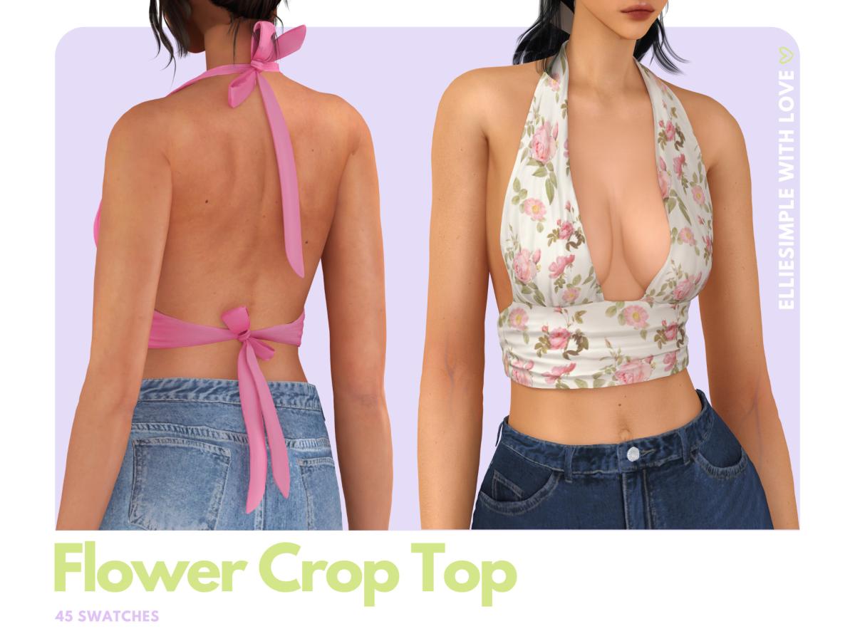 Топ для симочек "Flower Crop Top"