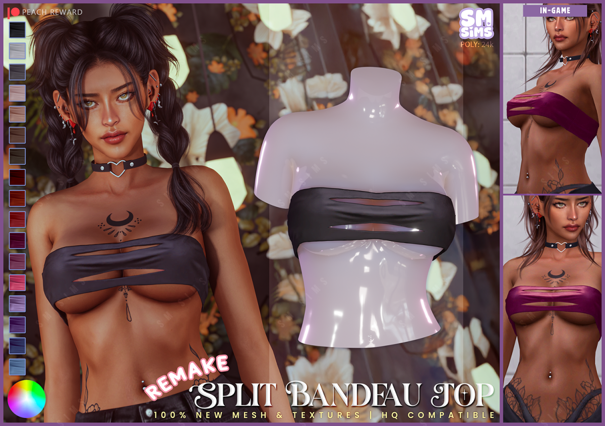 Топ для симочек "Split Bandeau Top REMAKE"