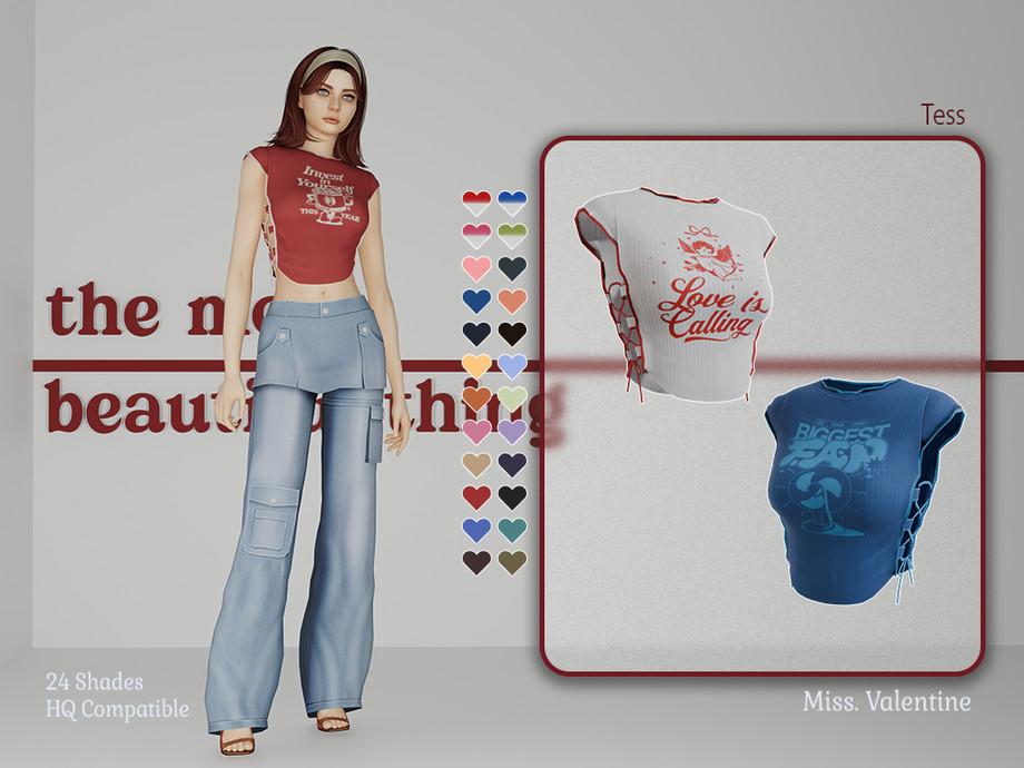 Топ для симочек "Tess ribbed shirt with open sides"