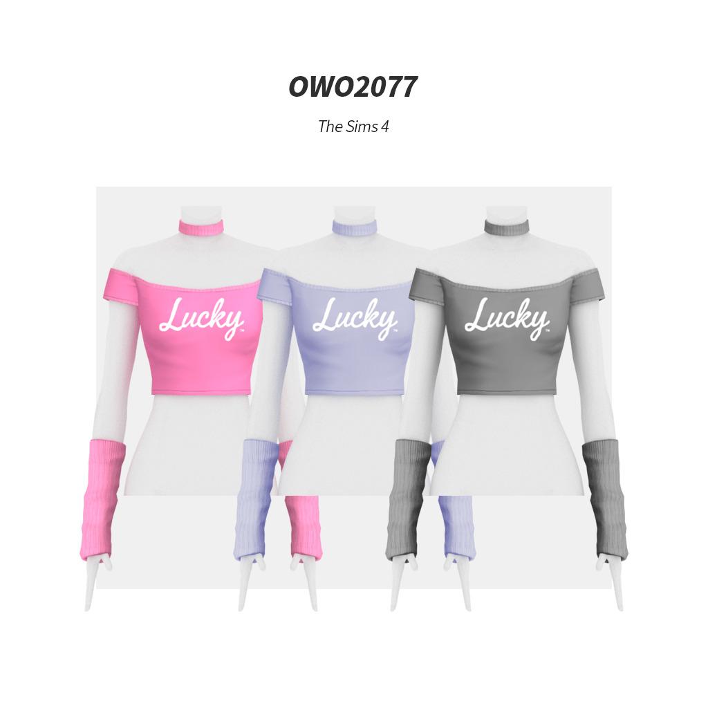 Топ для симочек "Y2K Lucky Graphic Top"