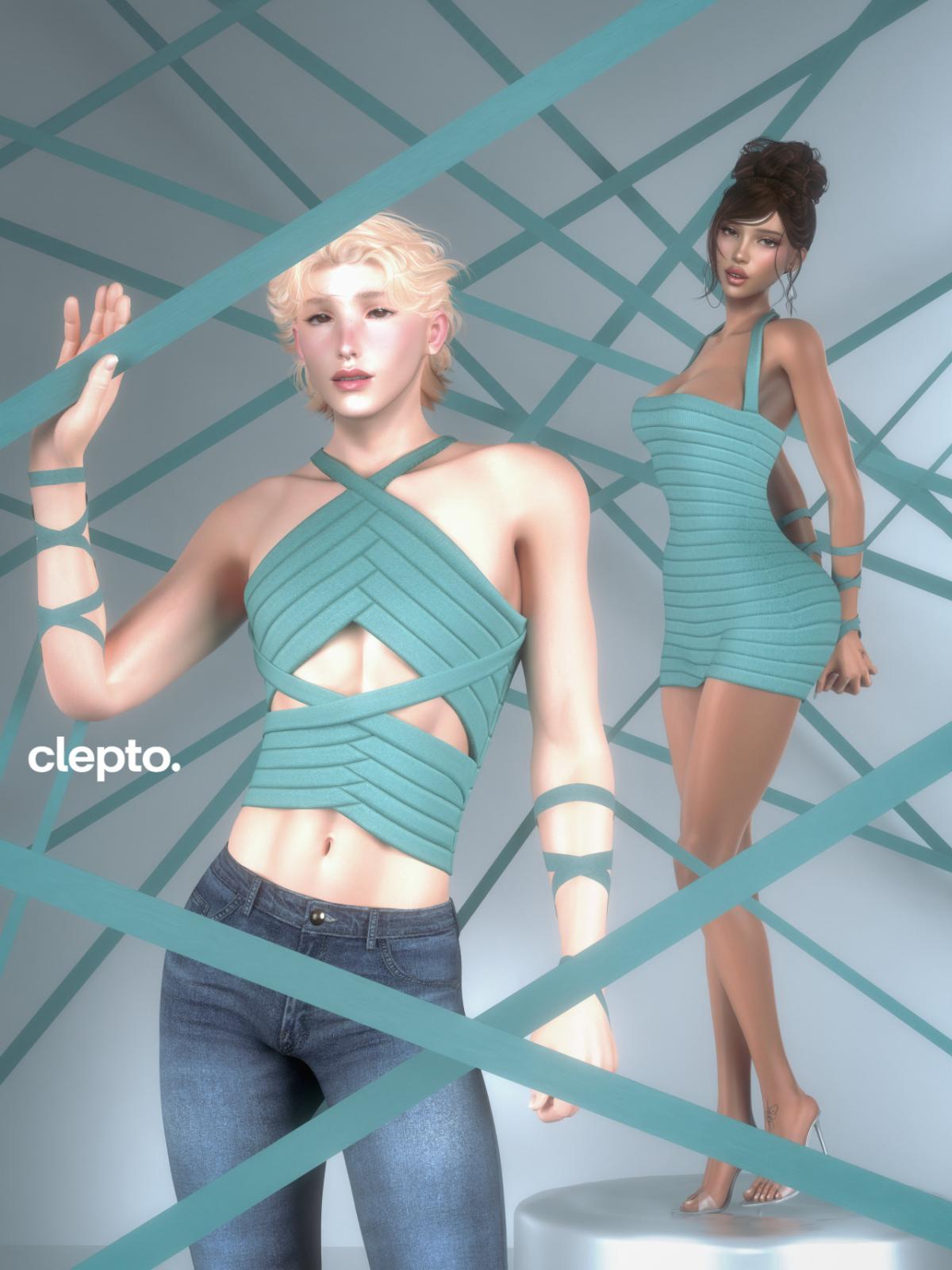 Топ для симов и платье для симочки "Bandage Collection"