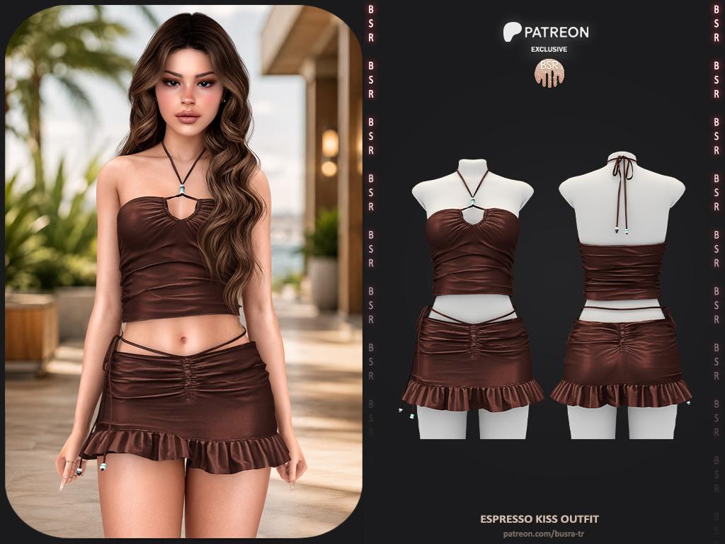 Топ и юбка для симочек "Espresso Kiss Outfit"
