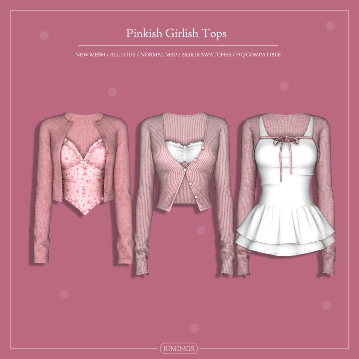 Топы для симочек "Pinkish Girlish Tops"