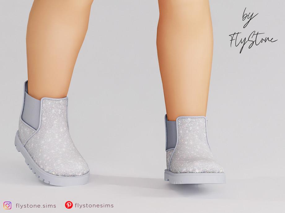 Угги для малышек "Toddler Boots With A Shiny Texture"